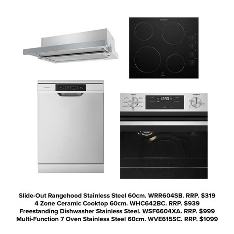 westinghouse gas cooking packages